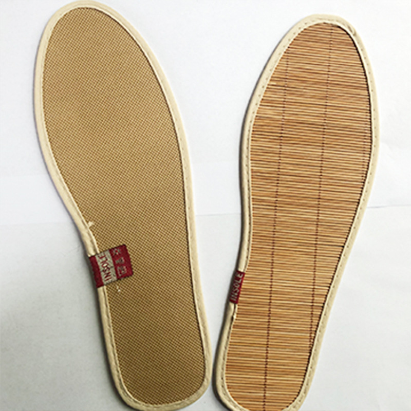 Verano esterilla absorbe el sudor para hombres y mujeres delgada esterilla de bambú transpirable ligera y deportiva fresca confortable zapatos de esterilla de bambú