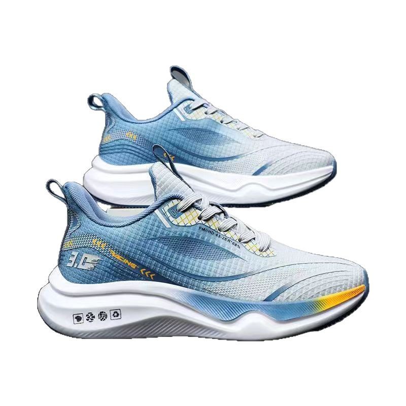 2025 nuevos zapatos para correr a juego de colores de moda, zapatos para correr profesionales para hombres, zapatos deportivos transpirables de malla voladora de suela suave al aire libre