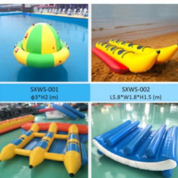 Water aqua park, trampoline