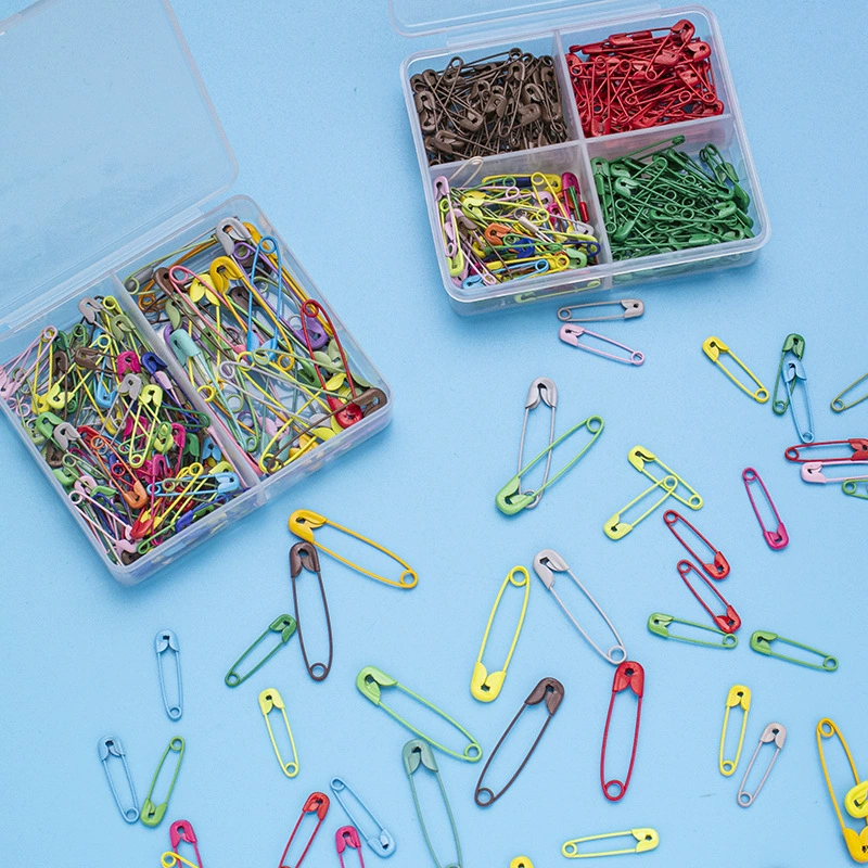 Набор цветных булавок для одежды с многофункциональными спецификациями, в коробке, для фиксации ярлыков и бретелей