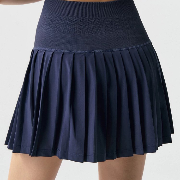 New high-waisted sports mini skirt for women, slimming pleated skirt for training, running, tennis, anti-exposure fitness yoga skirt