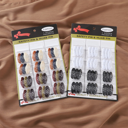 Cross-border imitation diamond plum blossom shape plastic color safety pin hijab silk scarf clip neck clip anti-exposure scarf buckle