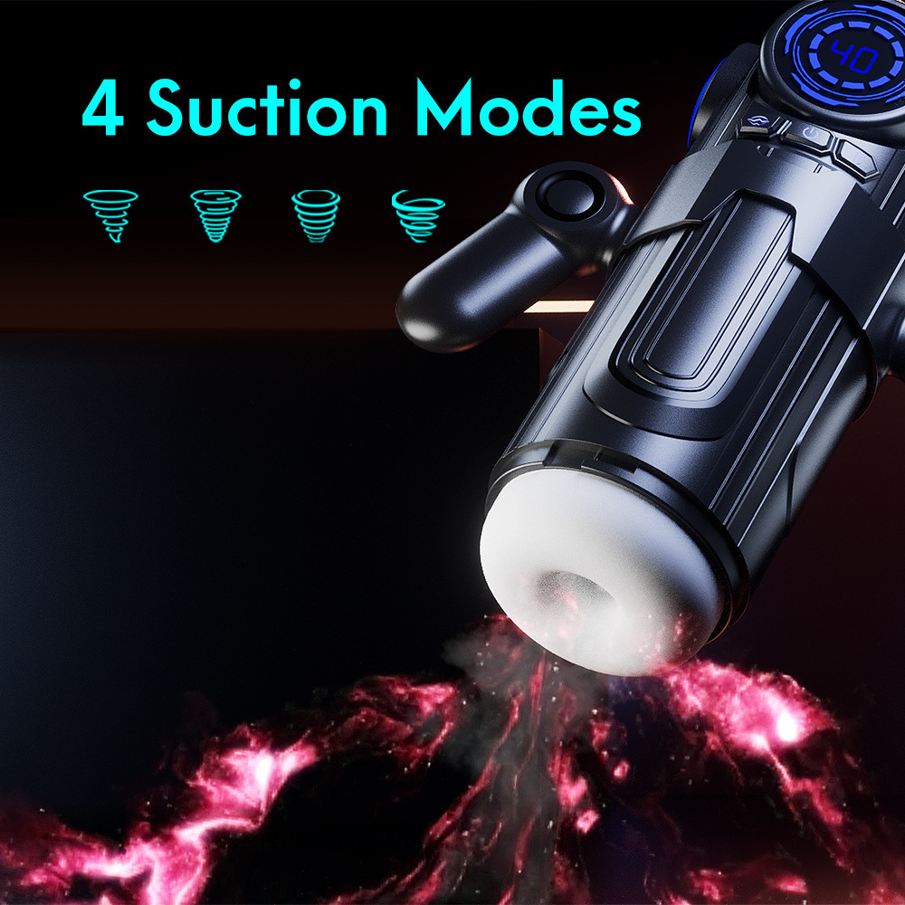 Penis-Übungsgerät mit Griff, vollautomatisch, mit starker Erdbeben-Saugkraft, teleskopisch, Sexspielzeug_voghion.com