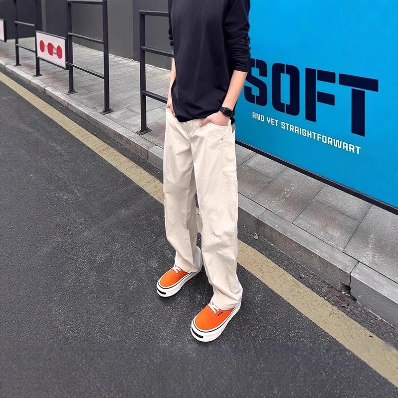 Men's Spring and Autumn Outdoor Sports Pants Trendy Versatile Straight Casual Pants American Style Loose Quick-Dry Scimitar Pants