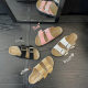 Classic Edition ~ Home Shoes Retro Double Buckle Slippers Summer All-match Soft Bottom Sandals and Slippers Women's Outer Shoes