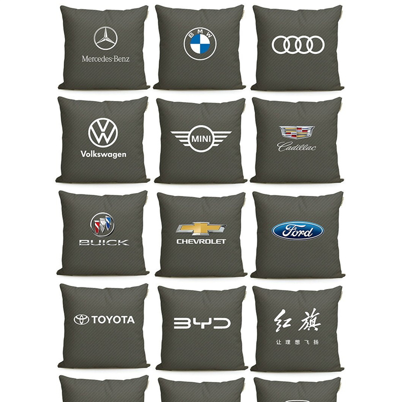 Carbon fiber interior special car pillow seat cushion front and rear decorative pillow personalized carbon fiber pattern pillow