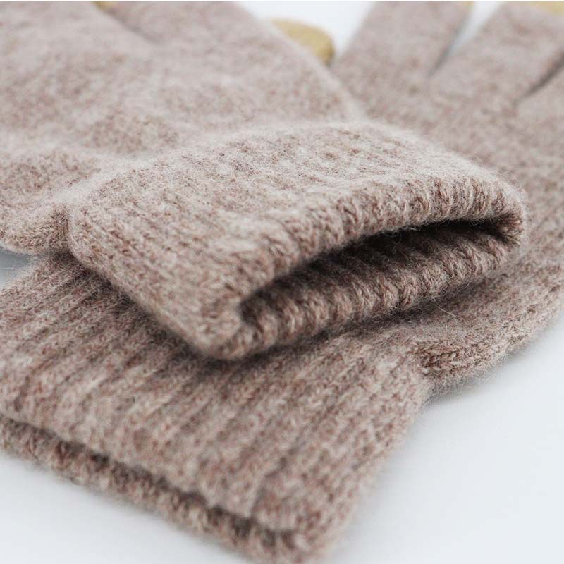 Women's wool warmth, touch screen, winter cycling, windproof cold proof, sports and fitness, knitted gloves for women_voghion.com