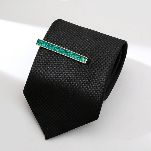 New style tie clip creative colorful men's fashion trend formal wear black personalized men's tie clip 5.5 cm