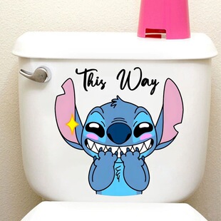 Cross-Border New Stitch Ins Creative Cute Toilet Seat Decorative Stickers Toilet Seat Stickers 3D Bathroom Stickers
