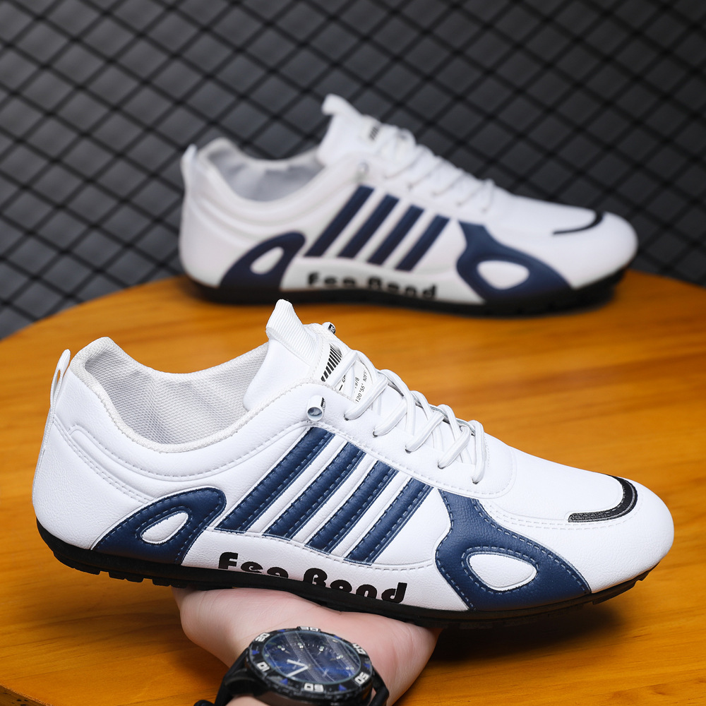 男鞋批發春夏男士豆豆鞋簡約時尚外貿輕便皮面舒適潮鞋一腳蹬男鞋