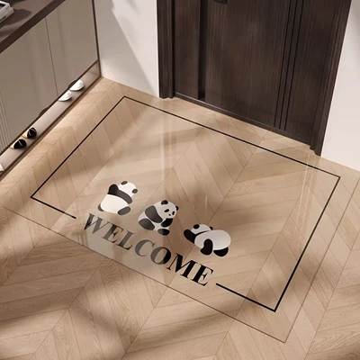 Glass Anti-Slip Foot Mat Entrance – Avtomobil döşəmə paspasları - panda-friends-soft-glass-floor-mat-6090cm