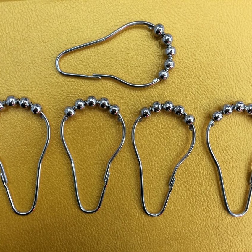 Fábrica en stock precio bajo Venta Directa de metal en forma de Gourd Cortina de ducha gancho de la hebilla de la