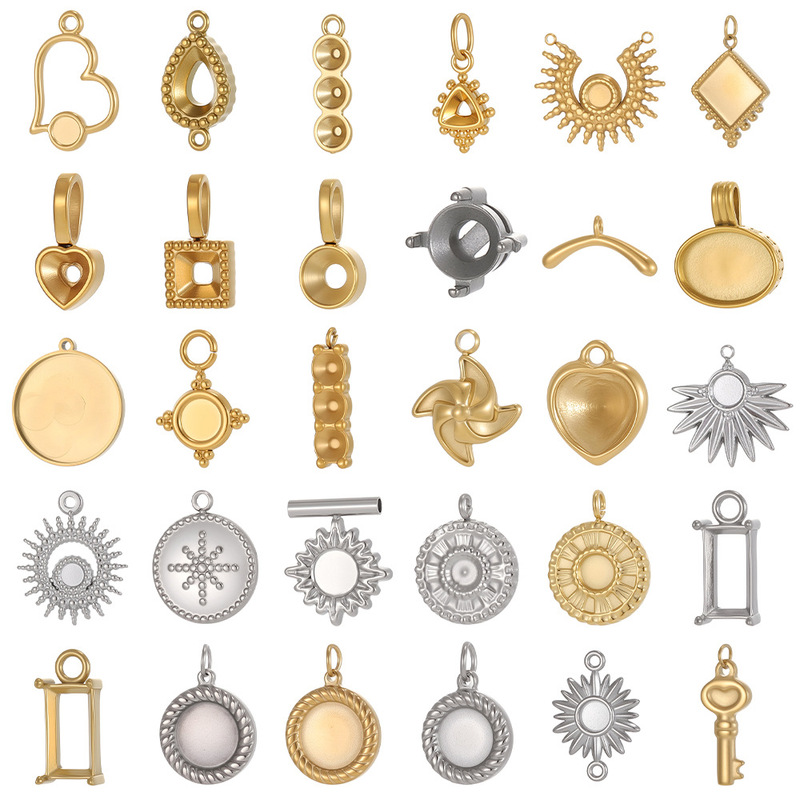 Cross-Border Popular Stainless Steel Pendants, European and American Style Exquisite Accessories, DIY Bracelets, Necklaces, Jewelry, Wholesale in Stock