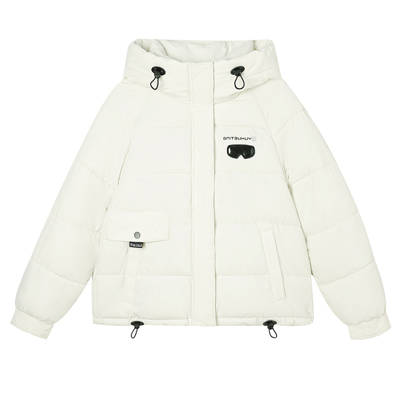 Ropa de algodón para mujeres otoño y invierno 2025 nuevo estilo de estilo universitario corto suelto y grueso vestido de pan vestido de algodón de color caramelo chaqueta de algodón image 5