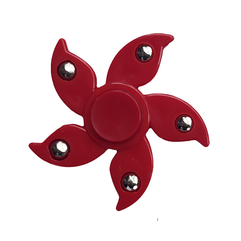 [Classic Color Five Beads] Red Purple Gold Flower