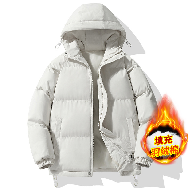 Chaqueta Acolchada con Capucha para Hombre Poliéster Térmica, Con capucha para Ocio
