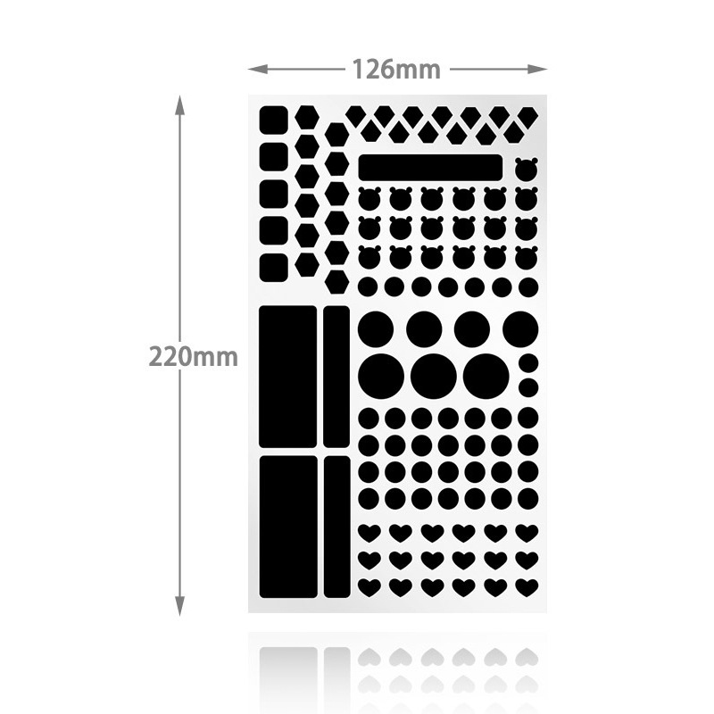 113 모양 검정색 차광 스티커, 완전 차광 스티커, 이 단가는 1개당 가격입니다.
