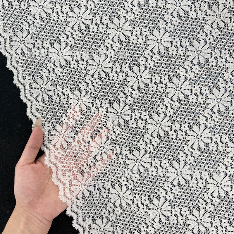 Brocade elástico nuevo tejido de encaje flores pequeñas frescas para hacer vestido vestido chaqueta interior fábrica de stock