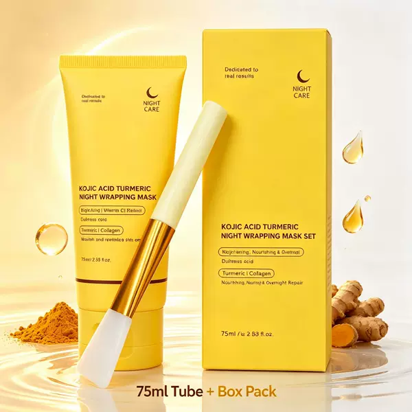 Cross-border Kojic Acid Turmeric Peel-Off Mask Collagen Hyaluronic Acid Hydrating Moisturizing Facial Skincare