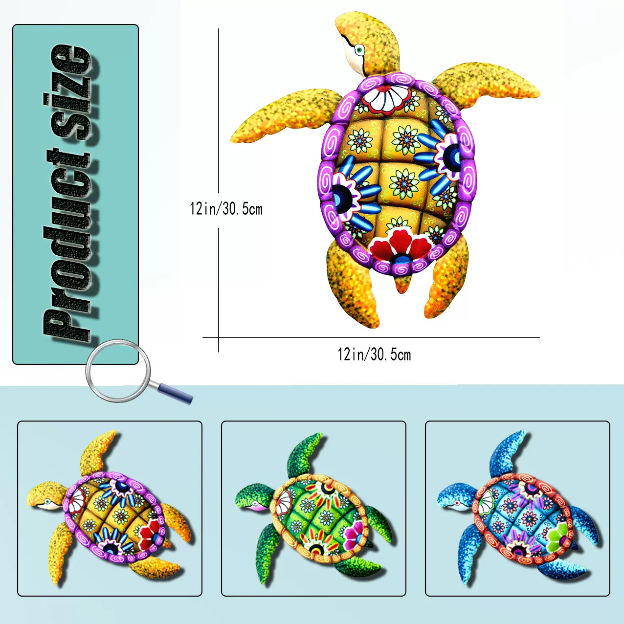 新品铁制乌龟壁挂家居工艺品花园挂件客厅装饰品