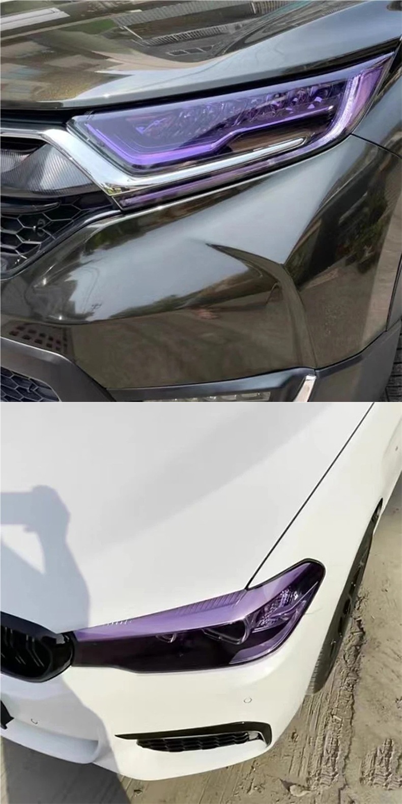 Car Imported Tpu Light Control Lamp Film Discoloration Headlight Blackening Taillight Discoloration Protective Film White to Purple Repair Scratches