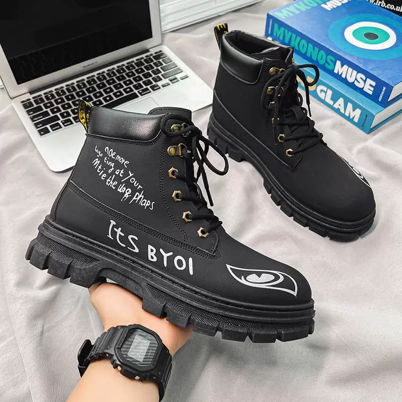 Ботинки Martin Мужская высокая банда в британском стиле корейская версия туфель для приливов