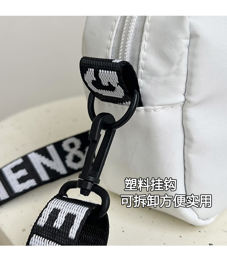 wholesale elegant butterfly simple small bag women's nylon cloth wide shoulder strap underarm bag casual shoulder solid color crossbody bag undefined