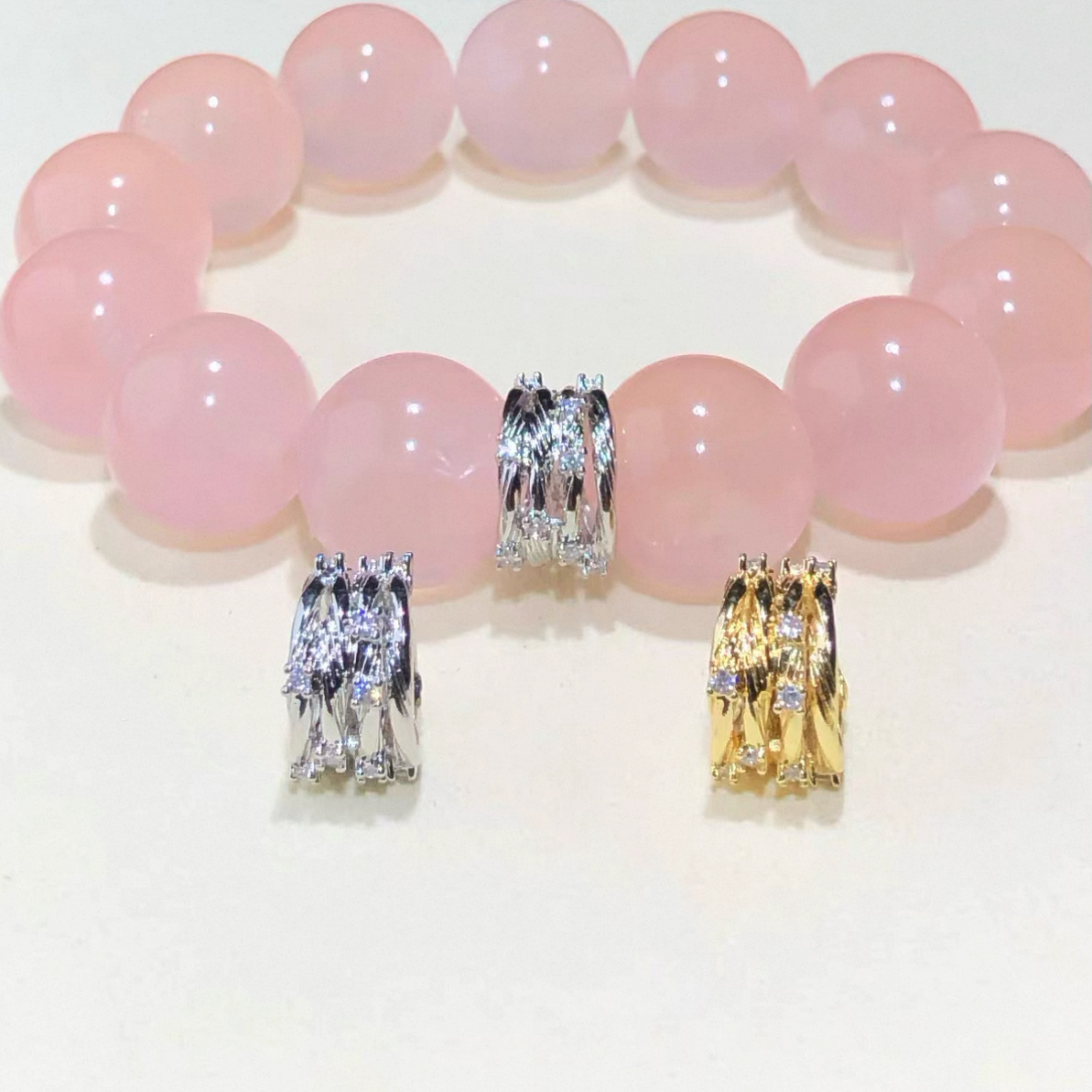 14K Gold-Filled Color-Preserving Crystal DIY Accessories Twisted Wrap Spacer Beads Bracelet Necklace Beaded Accessories