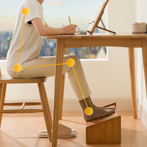 Under-the-desk foot stool anti-warping Erlang leg artifact step stool tilting footboard office tiptoe footrest stool