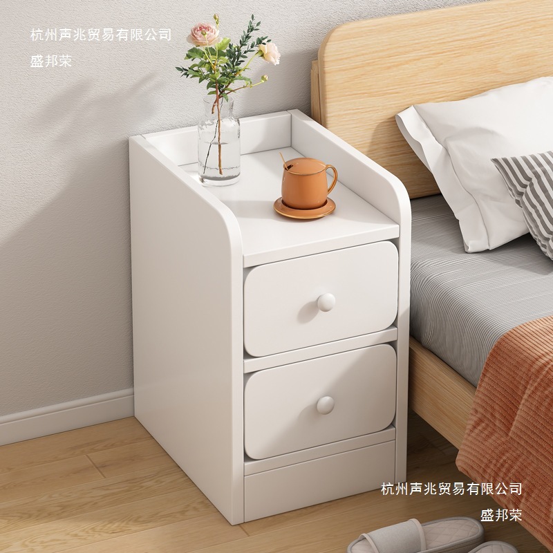 Manufacturer's Ultra-Narrow Bedside Table Storage Multi-Functional Ultra-Narrow Cabinet Simple Storage Bedroom Simple Sandwich Bedside