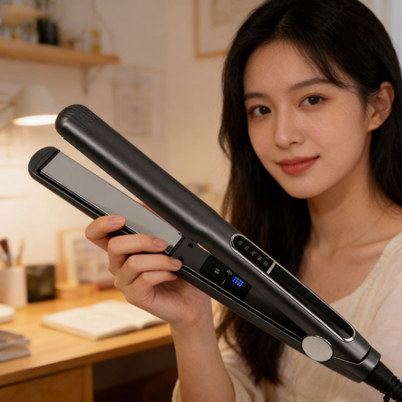 Fábrica directa de dos en cabello recto de doble propósito abrazadera de cabello rizado de doble propósito artefacto de modelado suelto casero no dañino alisador de cabello