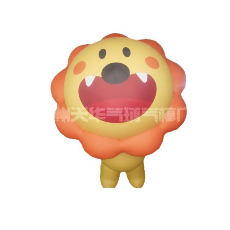 Los fabricantes suministran varios estilos de PVC inflable de dibujos animados modelo inflable León muñeca cerrada modelo inflable