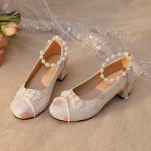 原创正品【繁花雅娜】马面裙女鞋新中式汉服旗袍粗跟大小码单鞋女