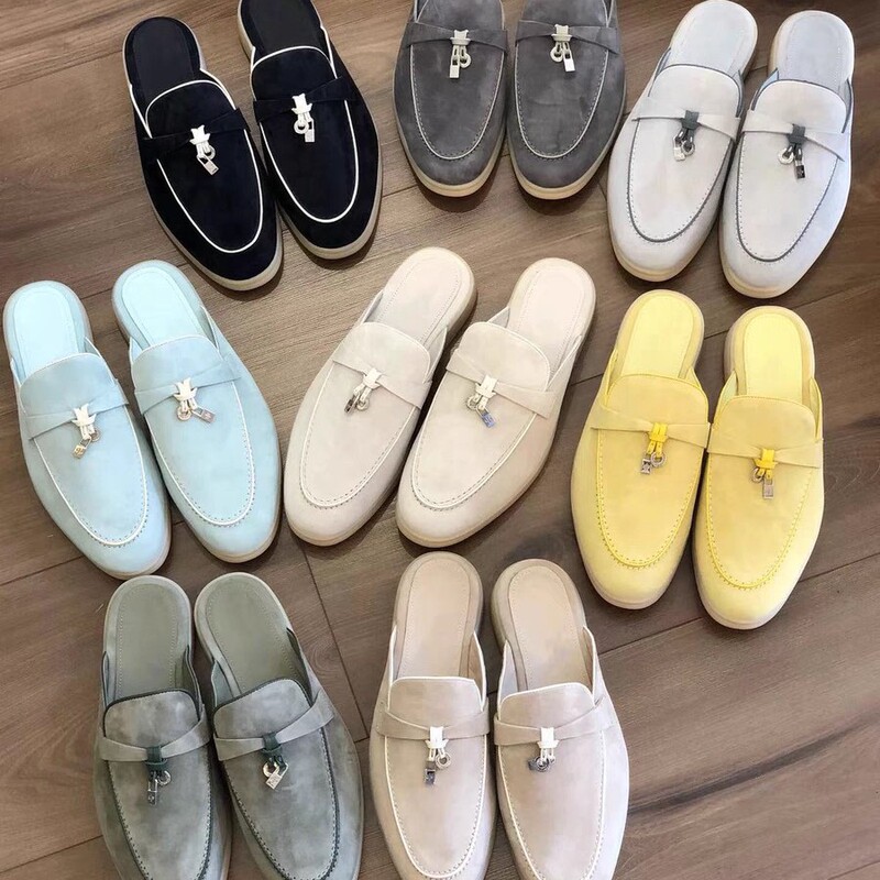 Women's Leather Flat Casual Slip-On Mules, French Style Slip-On Loafers, Barefoot-Friendly Women's Shoes Women's Leather Flat Casual Slip-On Mules, French Style Slip-On Loafers, Barefoot-Friendly Women's Shoes