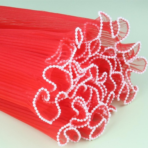 Teacher's Day wave yarn pleated flower packaging material rose flower mesh wave yarn flower shop supplies