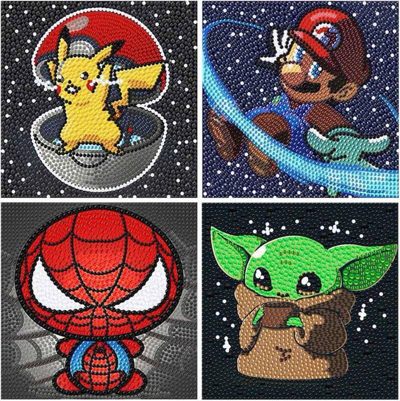 New Cross Border Children Diamond Painting 4 Pieces Cartoon Stetson Mario Amazon TEMU For Wholesale New Cross Border Children Diamond Painting 4 Pieces Cartoon Stetson Mario Amazon TEMU For Wholesale