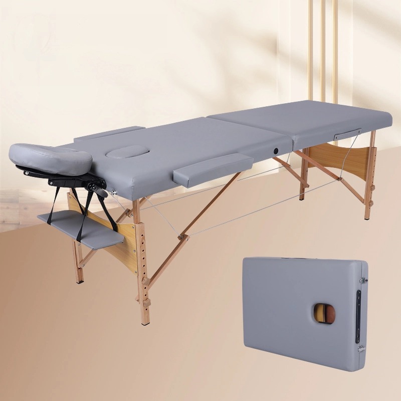 Marrón (cama de masaje + reposabrazos ensanchados + reposabrazos)
