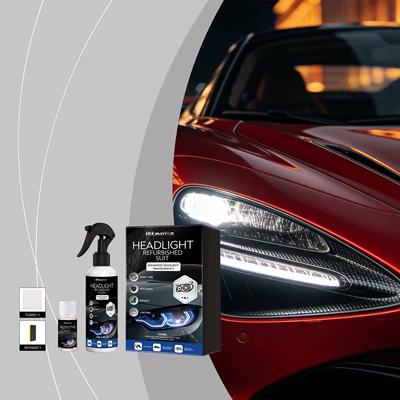 Hikmarion Headlight Refurbishment Kit - Daily Refurbishment, Cleaning, Decontamination, and Brightening Care Agent for Car Headlights