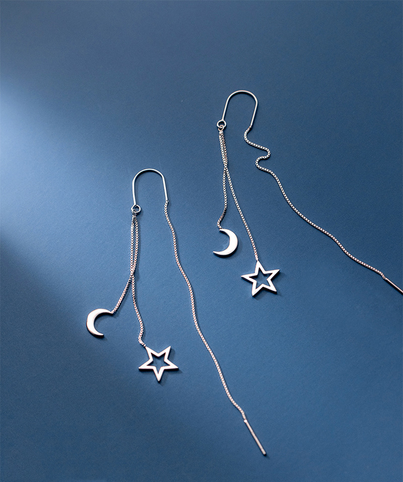 11g Weight Drop Earrings Classification 1 Pair Quantity Daily Occasion Copper Material 1 Pair Casual Star Patchwork Copper Drop Earrings