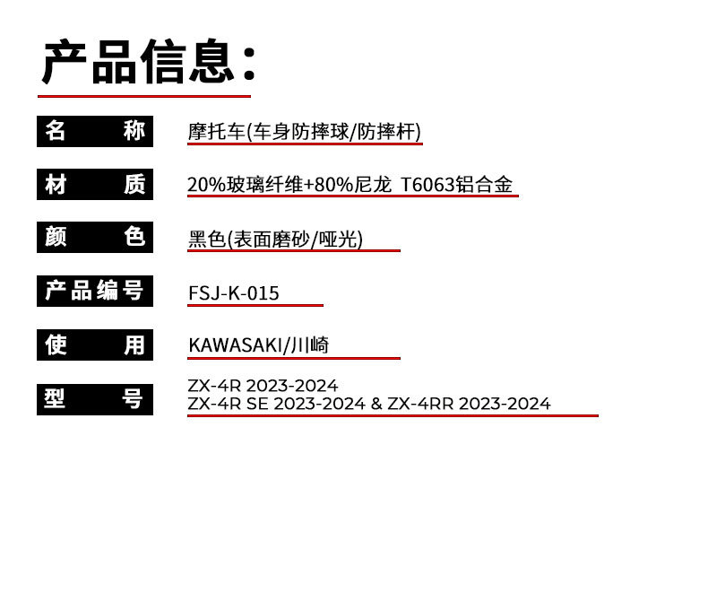 Suitable for Kawasaki Zx-4Rr 2023-2024 Modified Body Engine Anti-Fall Shock Absorption Protection Ball Anti-Fall Glue
