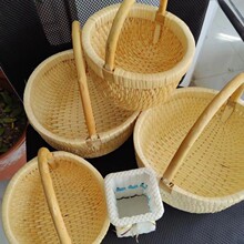 笸箩簸箕柳编簸箕手工编织柳编筐篮子收纳筐篮垸子筐农家乐馒头框