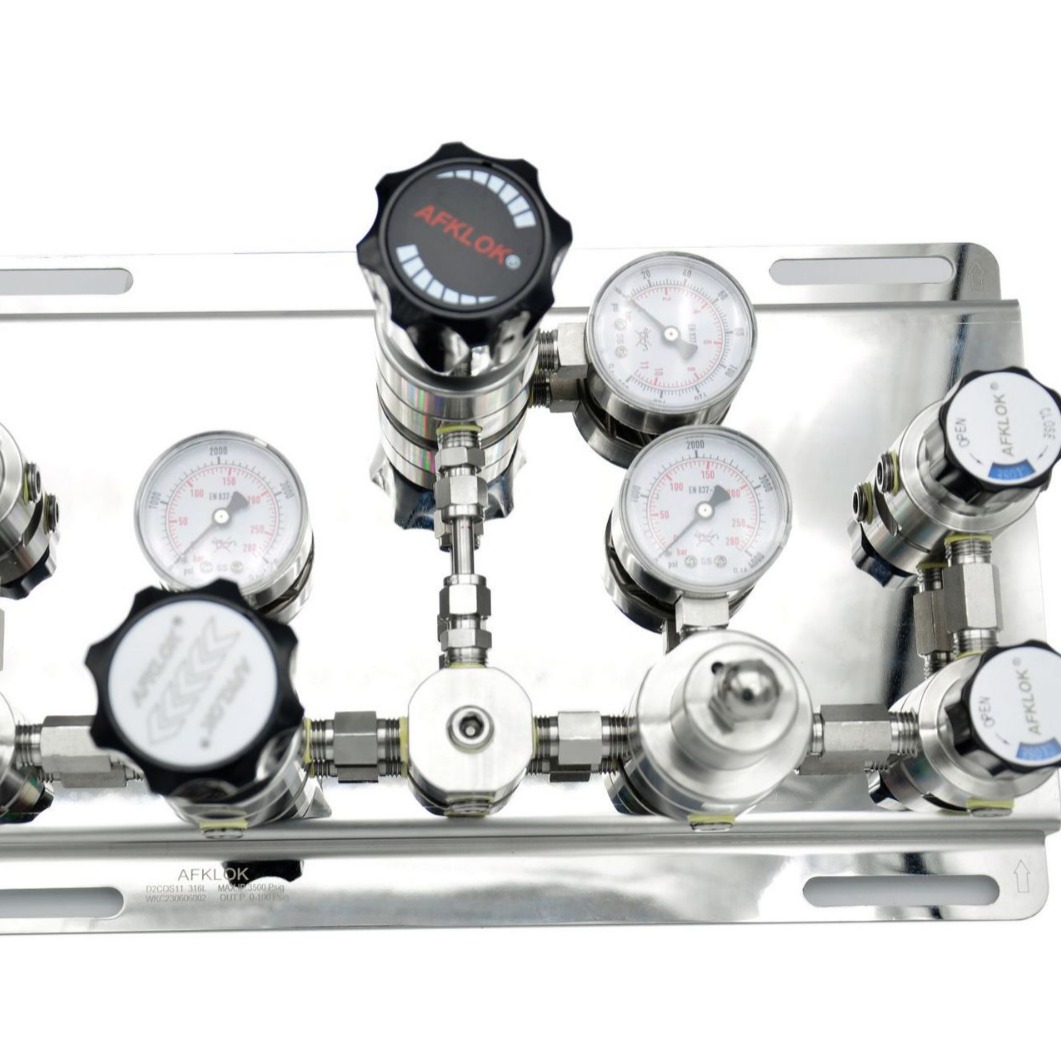 氧气/氢气/氮气自动切换压力调节系统 带二级减压一用一备汇流排