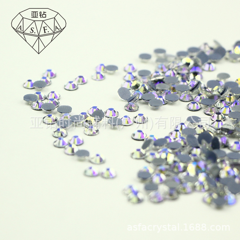 亚钻C级ASFA105 夜星空 平底钻 仿奥钻 服装辅料礼舞服带胶底烫钻