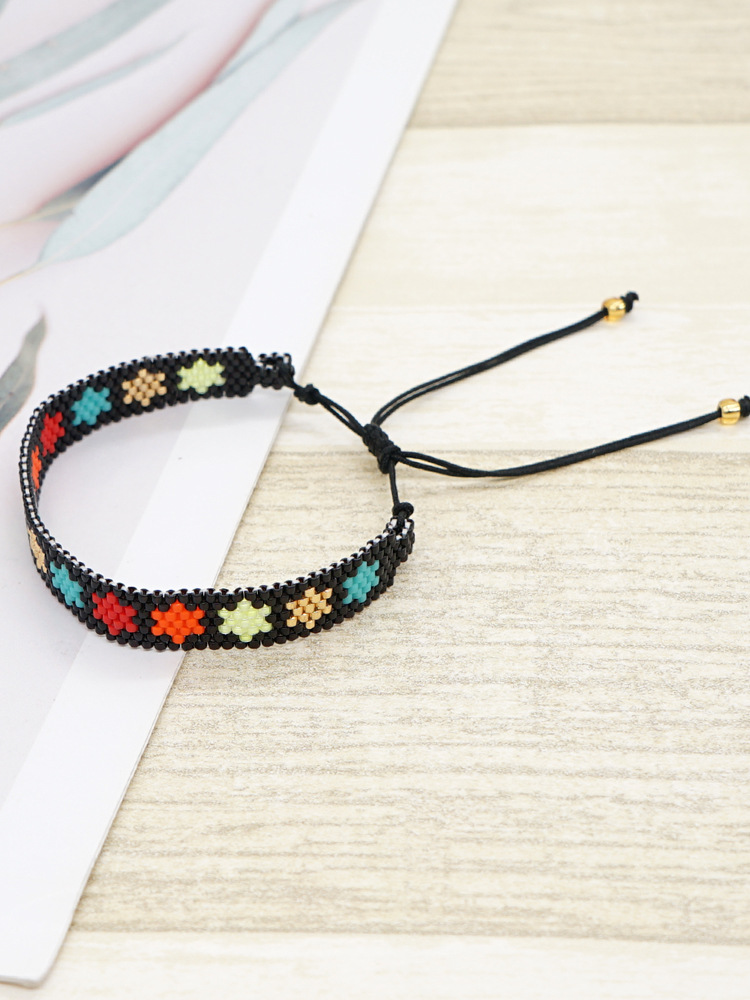 Simple Style Hexagram Glass Beaded Bracelets