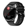 Black silicone wireless watch strap charging