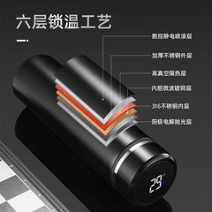 High-end Smart Insulated Cup Creative Temperature Water Cup 316 Temperature Measurement Digital Business Stainless Steel Cup Gift Wholesale