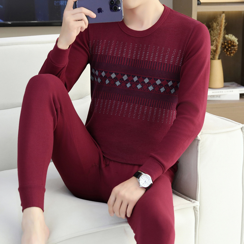 825 버건디 라운드넥 [순면 속옷세트]