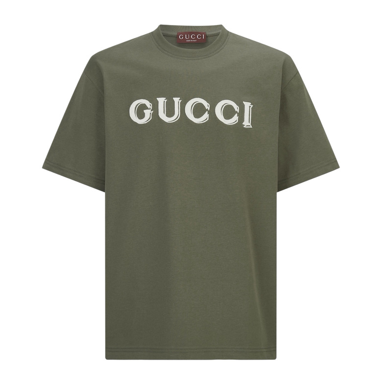 2026 Summer New Model G@U Forest Green Letter Pattern Embroidered Short-Sleeve T-Shirt, Unisex, Wholesale Available 2026 Summer New Model G@U Forest Green Letter Pattern Embroidered Short-Sleeve T-Shirt, Unisex, Wholesale Available