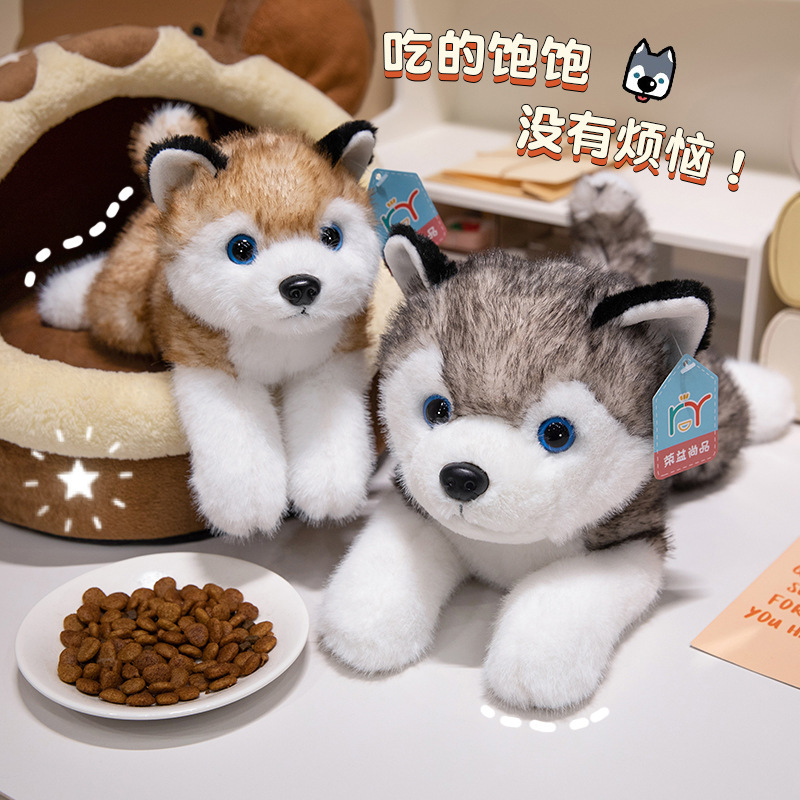 Linda muñeca husky peluche cachorro linda almohada muñeca Erha muñeca regalo de cumpleaños para niños