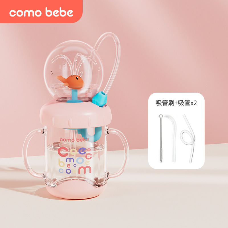 Taza de agua para niños ballena spray bebé taza de paja kindergarten hogar buceo beber diversión taza de verano